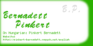 bernadett pinkert business card